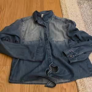 Cloth and Stone Tie Chambrey Blouse